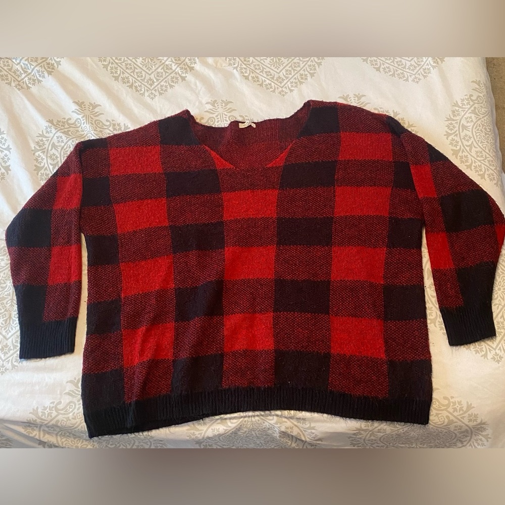 Maurice’s brand. Oversized Buffalo plaid sweater.